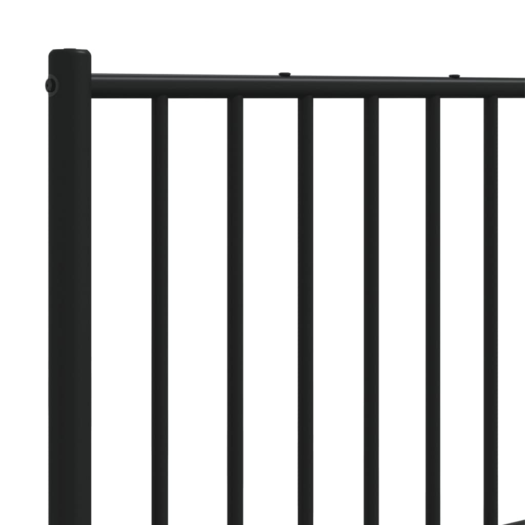 Metal Headboard Black 160 cm