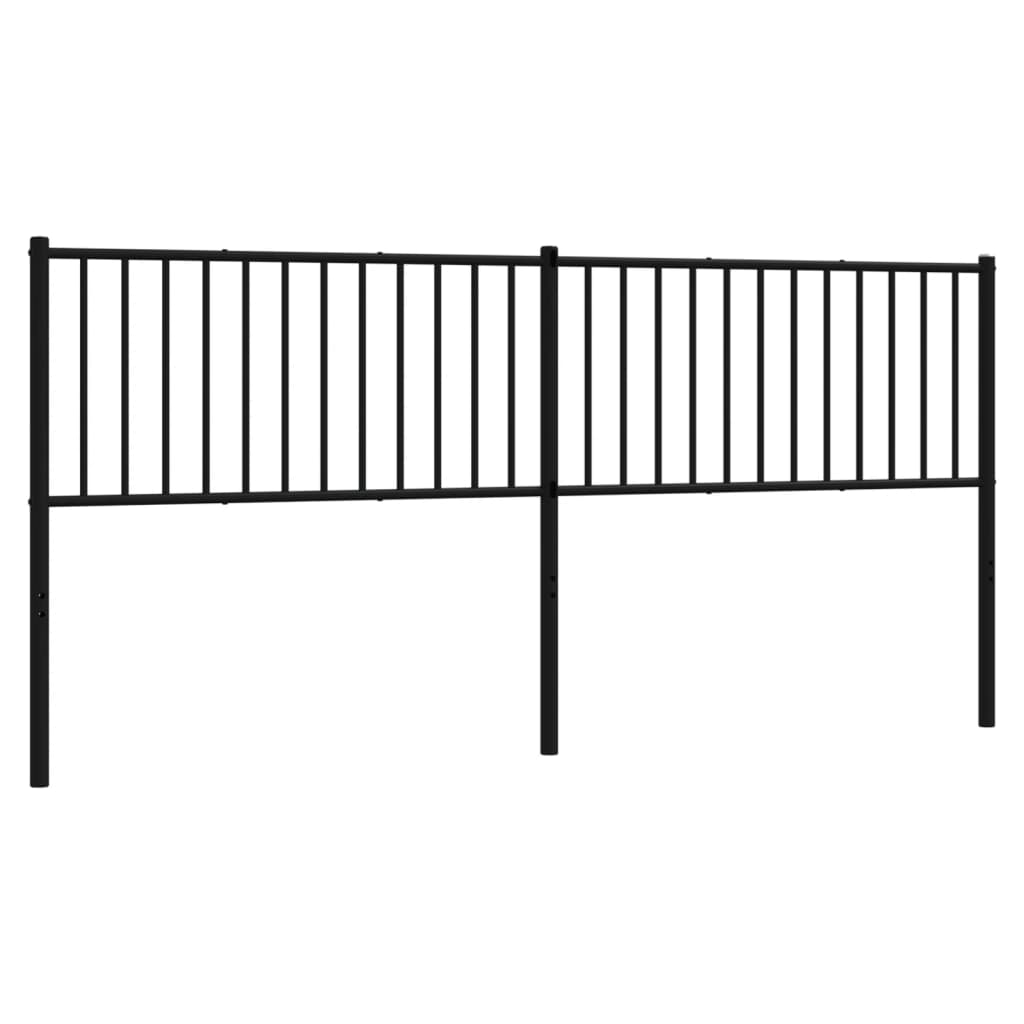 Metal Headboard Black 193 cm