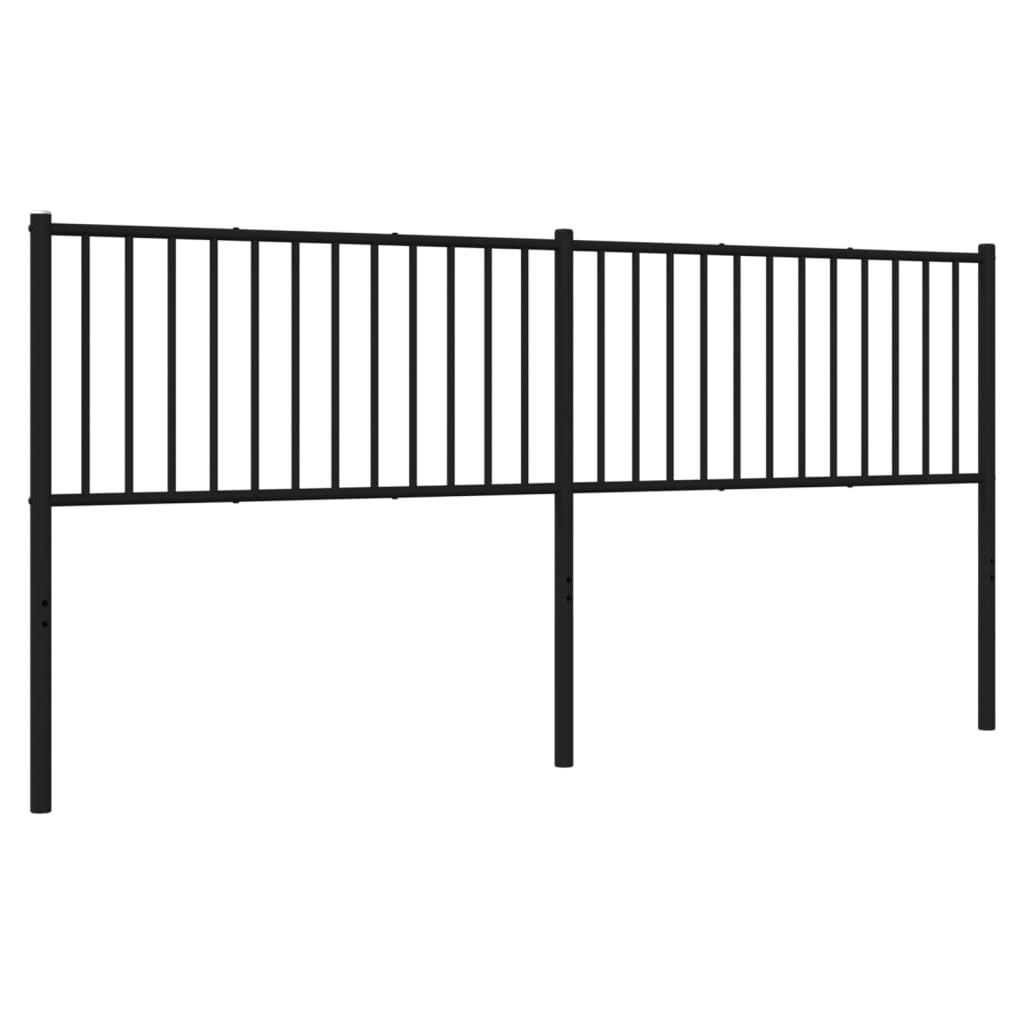 Metal Headboard Black 193 cm
