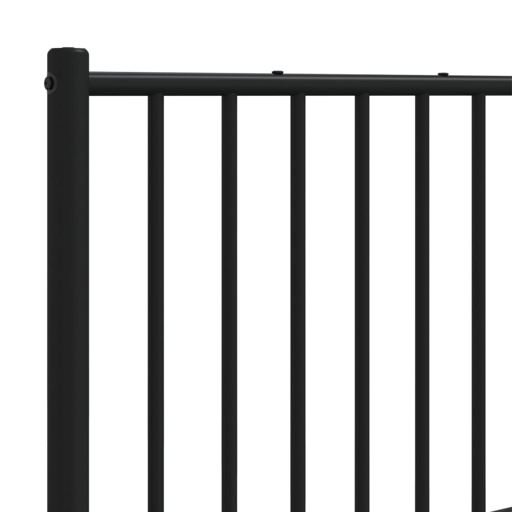 Metal Headboard Black 200 cm