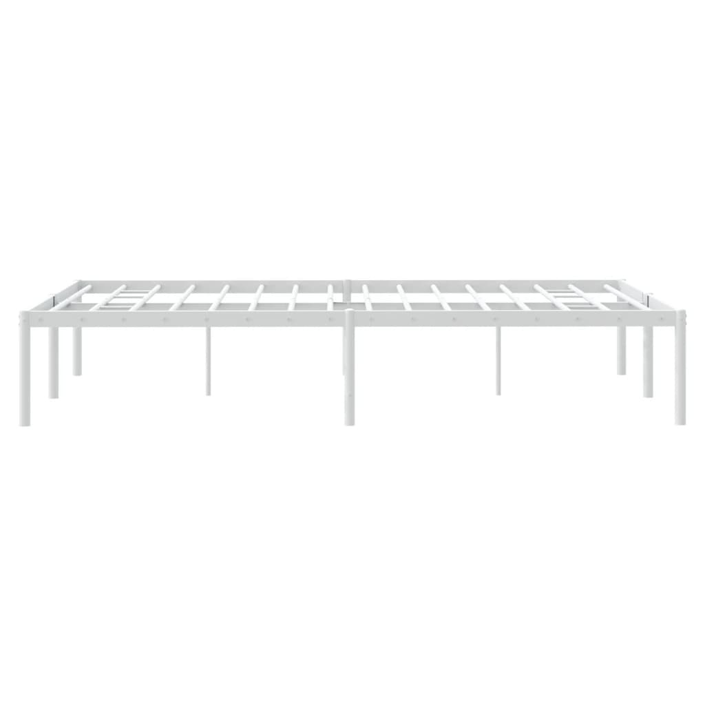 Metal Bed Frame without Mattress White 120x200cm