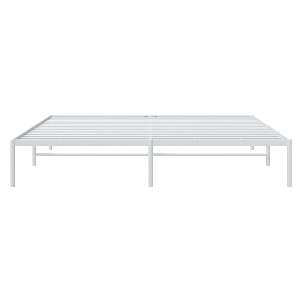 Metal Bed Frame without Mattress White 180x200cm