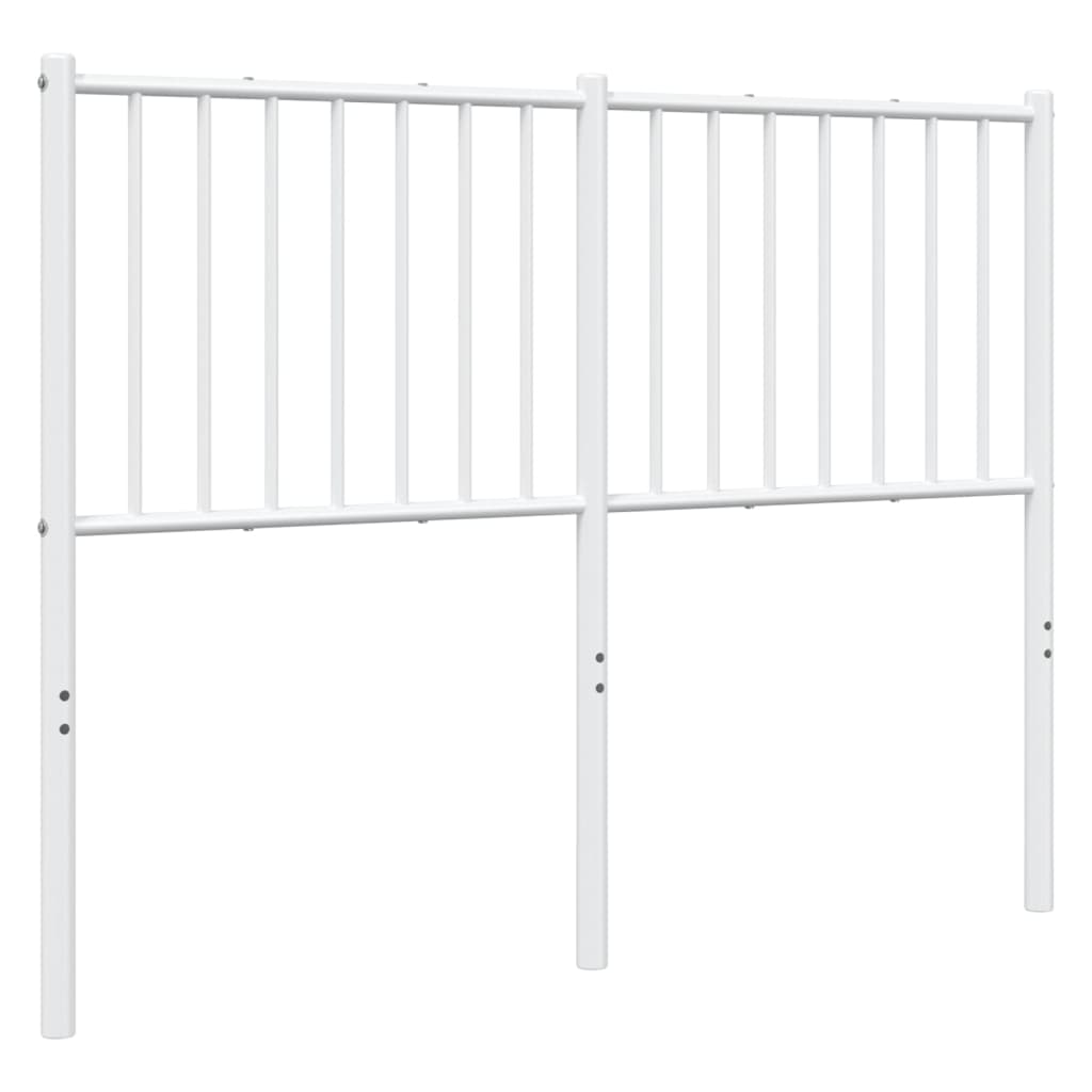 Metal Headboard White 120 cm
