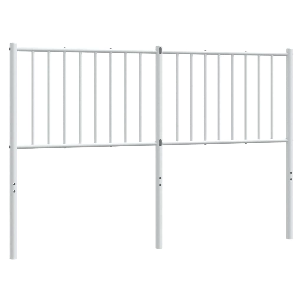 Metal Headboard White 135 cm