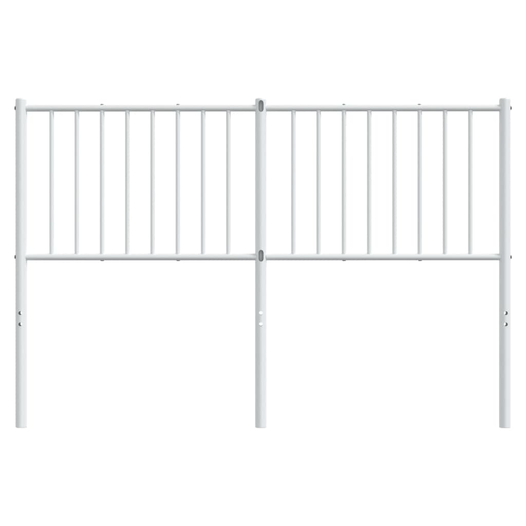 Metal Headboard White 135 cm