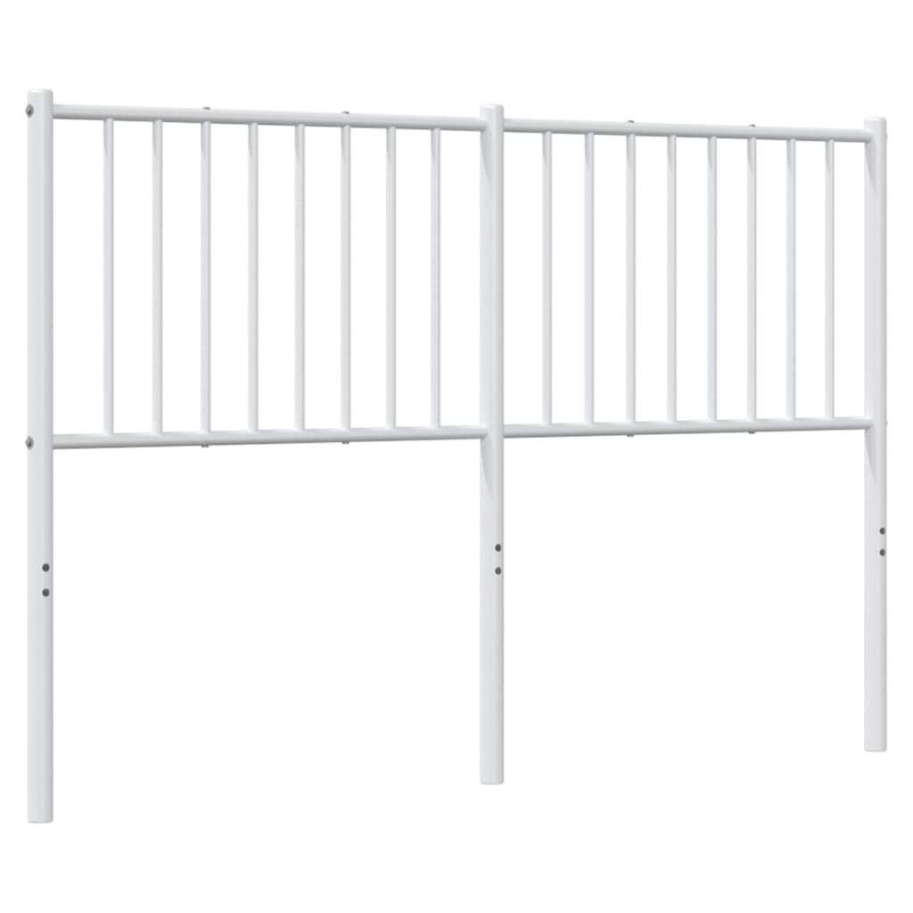 Metal Headboard White 135 cm