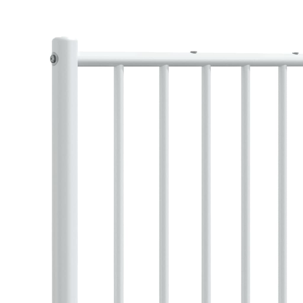 Metal Headboard White 135 cm