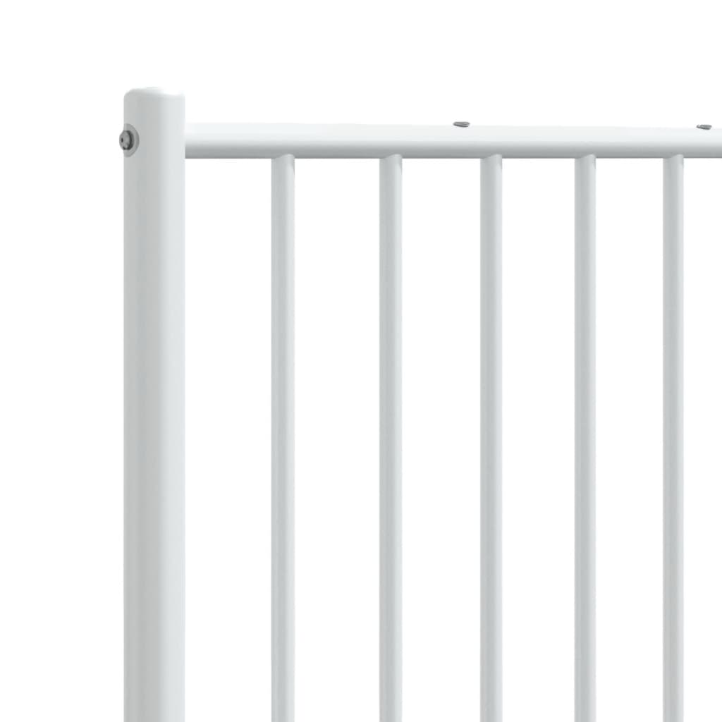 Metal Headboard White 160 cm