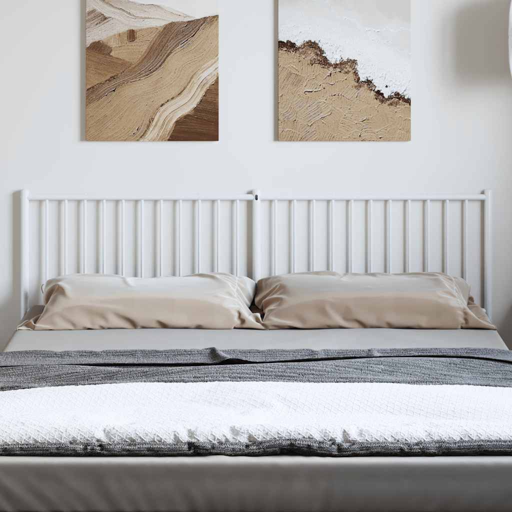 Metal Headboard White 193 cm