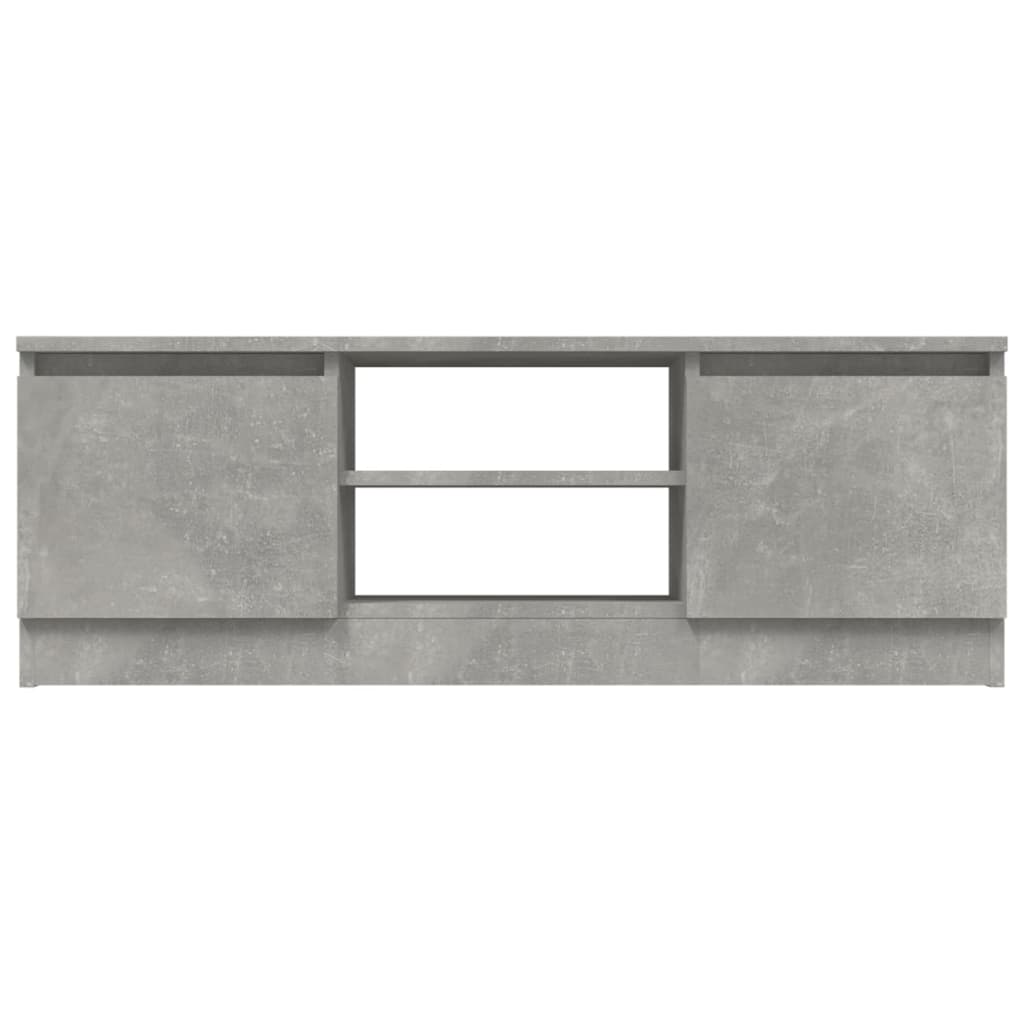 Modern Wooden TV Tele Media Stand Unit Cabinet With 2 Doors & Storage Shelf