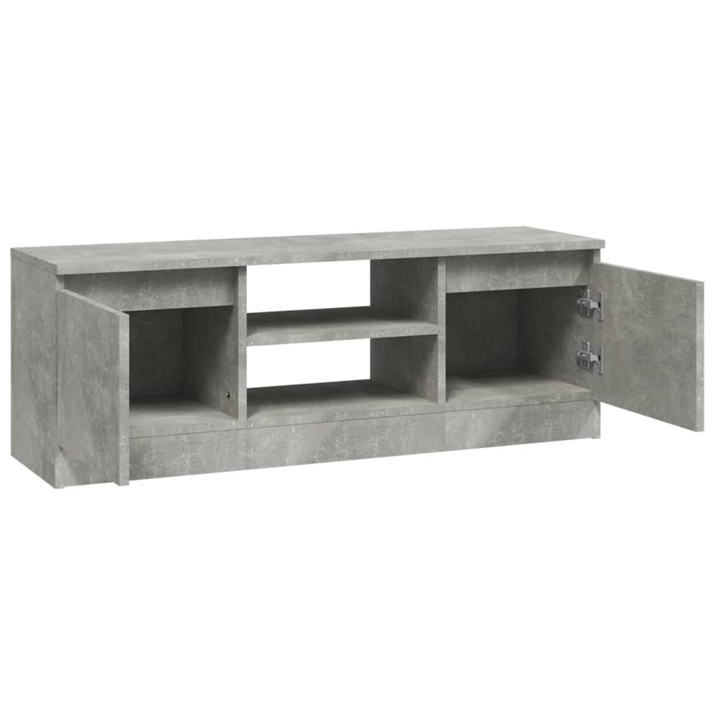 Modern Wooden TV Tele Media Stand Unit Cabinet With 2 Doors & Storage Shelf