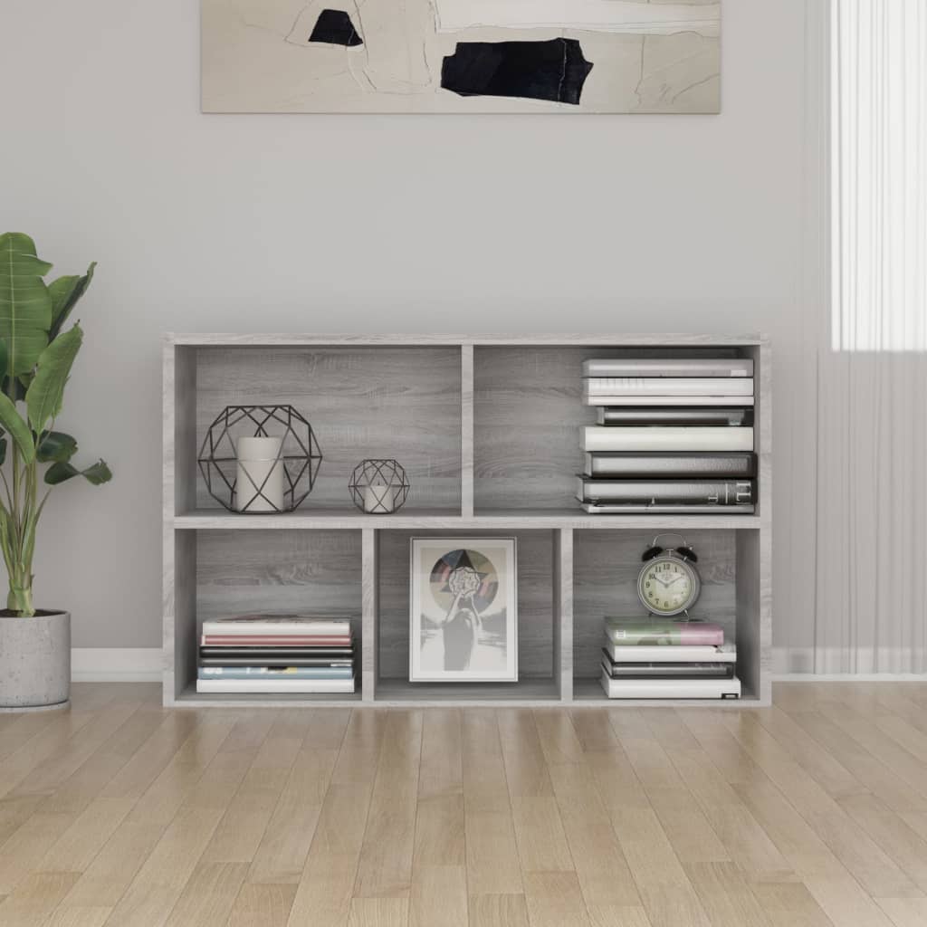 Book Cabinet/Sideboard Grey Sonoma 50x25x80 cm Engineered Wood