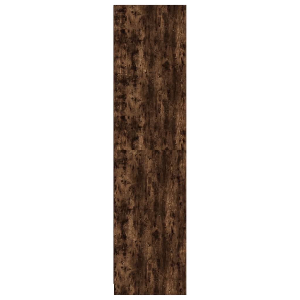 Modern Wooden Open Bedroom Wardrobe With Storage Shelves & Hanging Clothes Rail