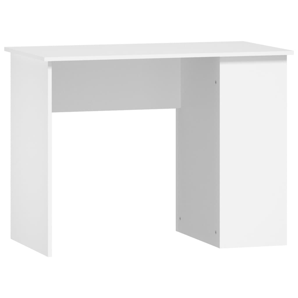 Modern Wooden Home Office Computer Desk Table With Open Storage Compartments