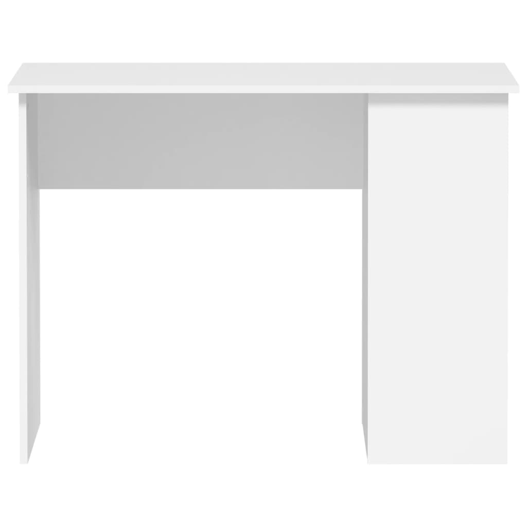 Modern Wooden Home Office Computer Desk Table With Open Storage Compartments