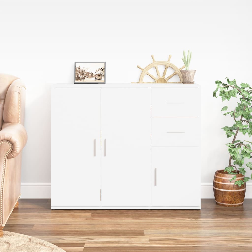 Modern Wooden Sideboard Storage Cabinet Unit With 3 Doors & 2 Drawers wood