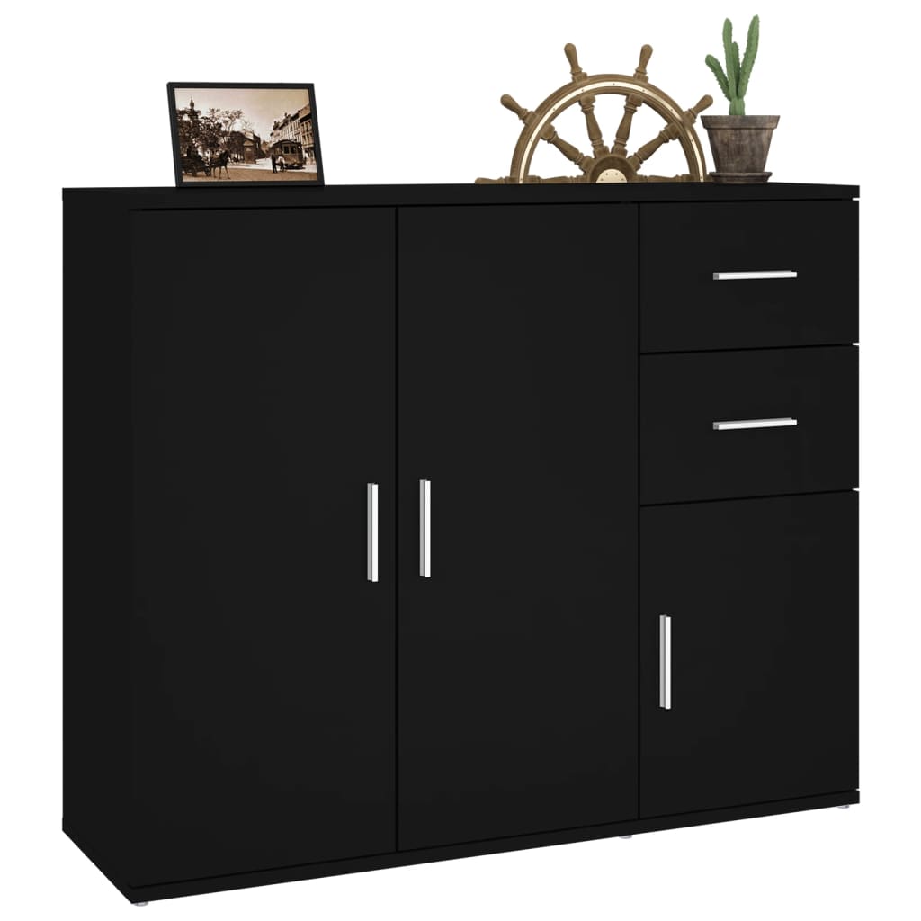 Modern Wooden Sideboard Storage Cabinet Unit With 3 Doors & 2 Drawers wood