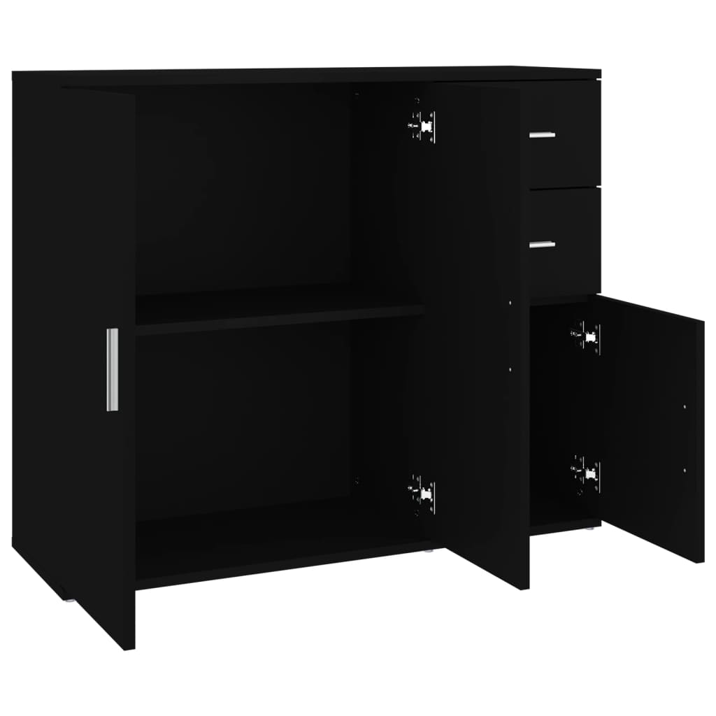 Modern Wooden Sideboard Storage Cabinet Unit With 3 Doors & 2 Drawers wood