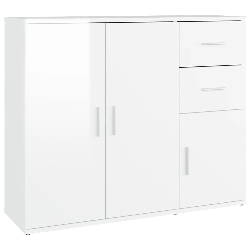 Modern Wooden Sideboard Storage Cabinet Unit With 3 Doors & 2 Drawers wood
