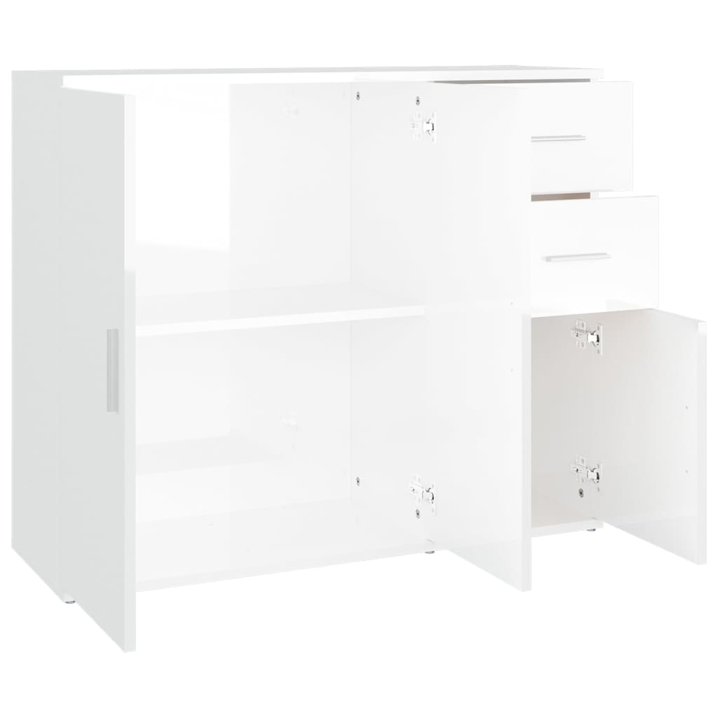 Modern Wooden Sideboard Storage Cabinet Unit With 3 Doors & 2 Drawers wood