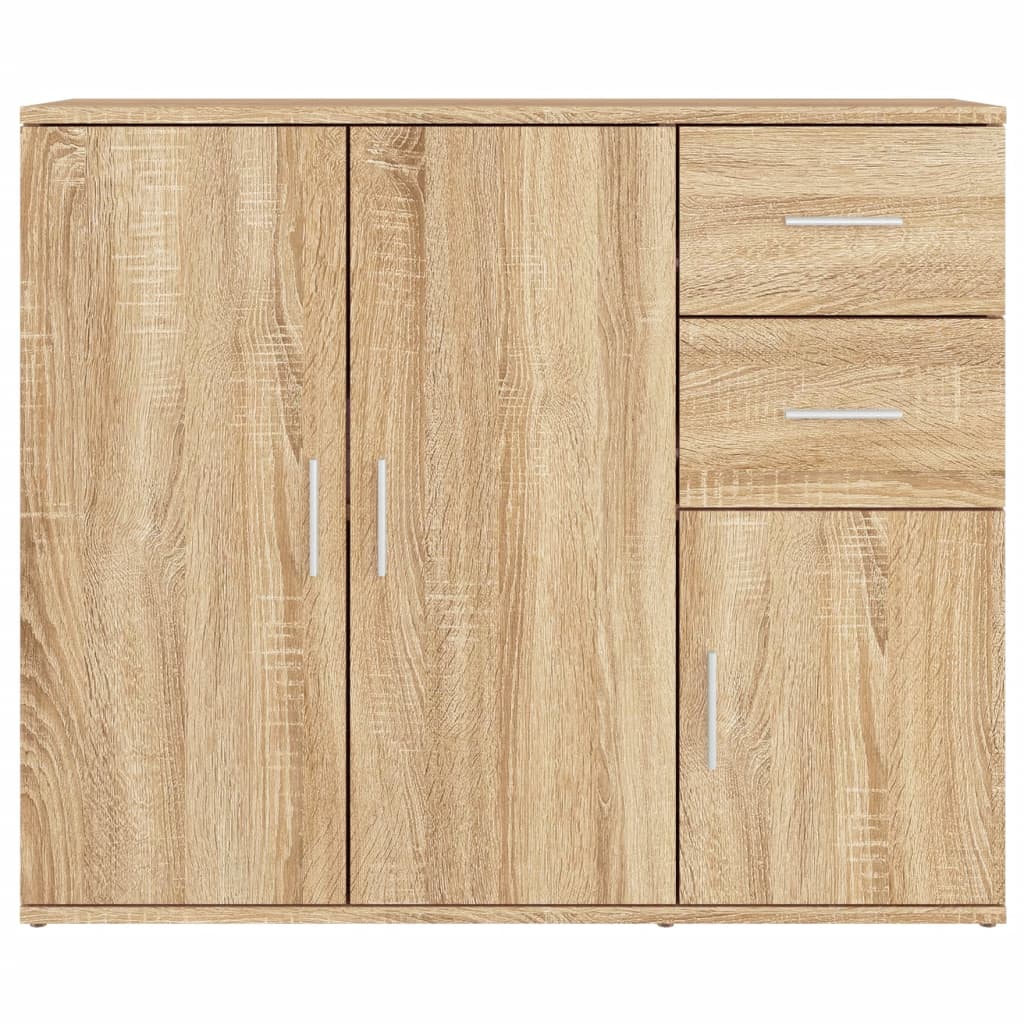 Modern Wooden Sideboard Storage Cabinet Unit With 3 Doors & 2 Drawers wood