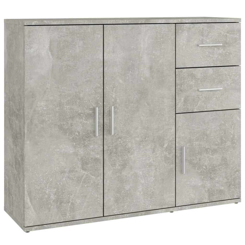 Modern Wooden Sideboard Storage Cabinet Unit With 3 Doors & 2 Drawers wood