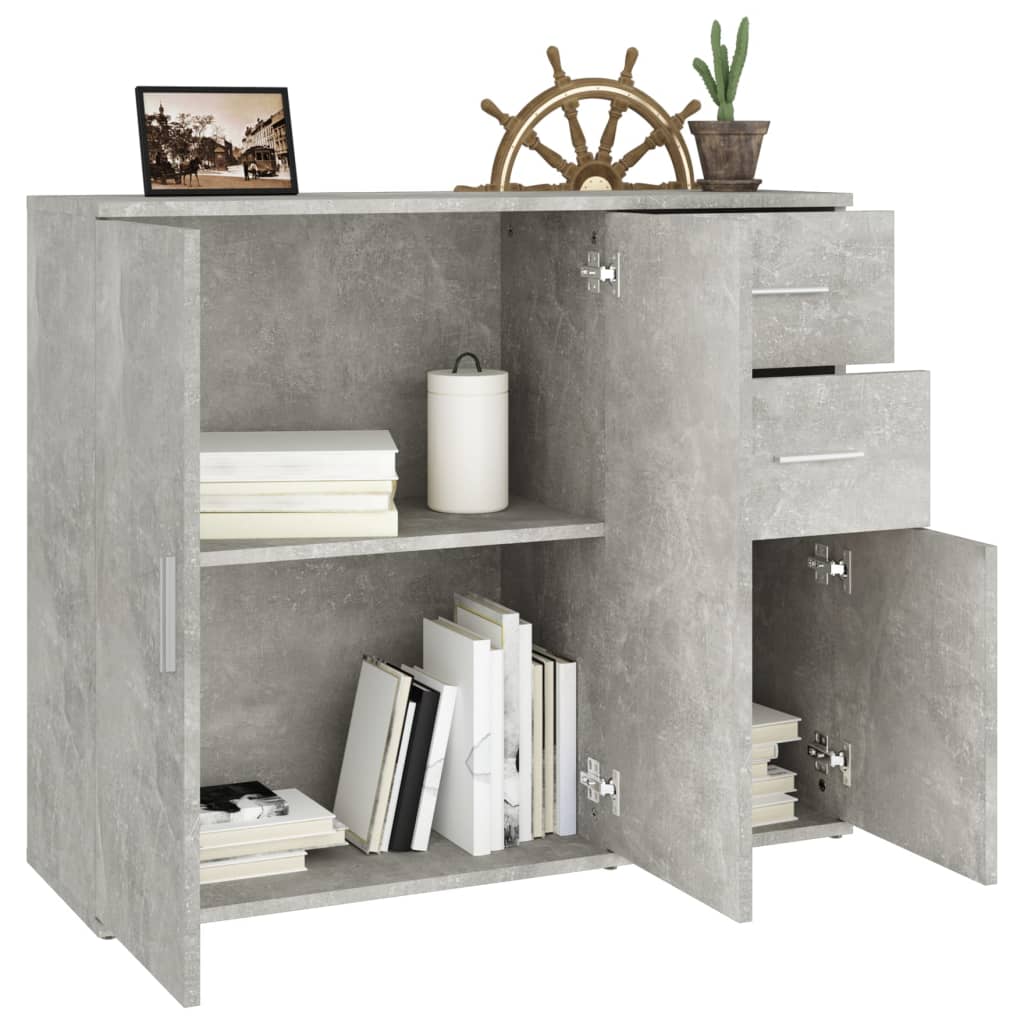 Modern Wooden Sideboard Storage Cabinet Unit With 3 Doors & 2 Drawers wood