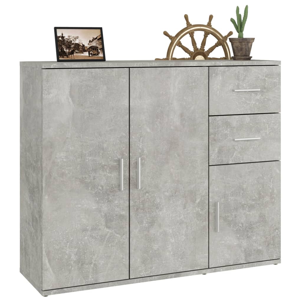 Modern Wooden Sideboard Storage Cabinet Unit With 3 Doors & 2 Drawers wood