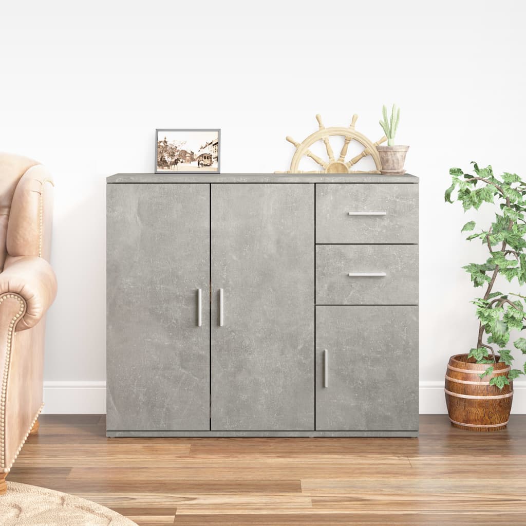 Modern Wooden Sideboard Storage Cabinet Unit With 3 Doors & 2 Drawers wood