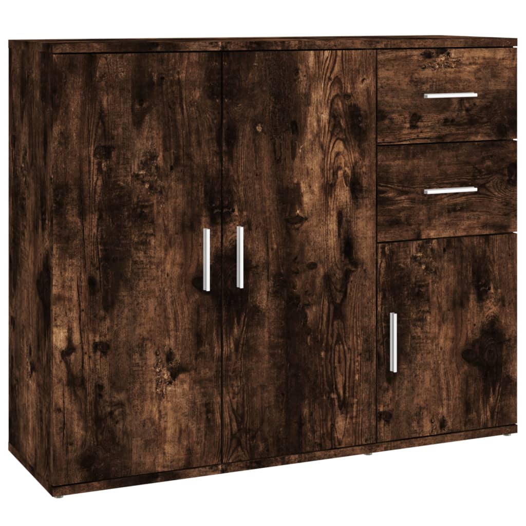 Modern Wooden Sideboard Storage Cabinet Unit With 3 Doors & 2 Drawers wood