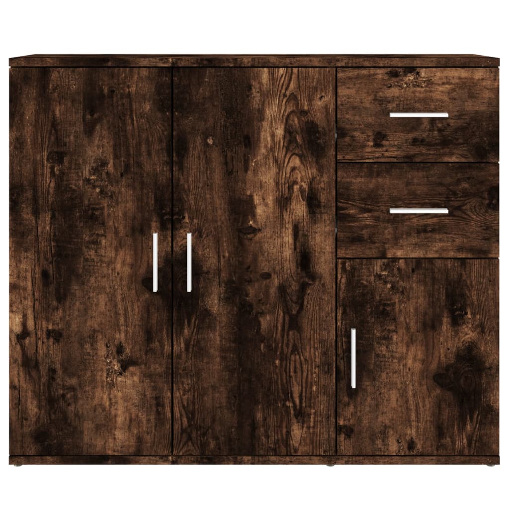 Modern Wooden Sideboard Storage Cabinet Unit With 3 Doors & 2 Drawers wood