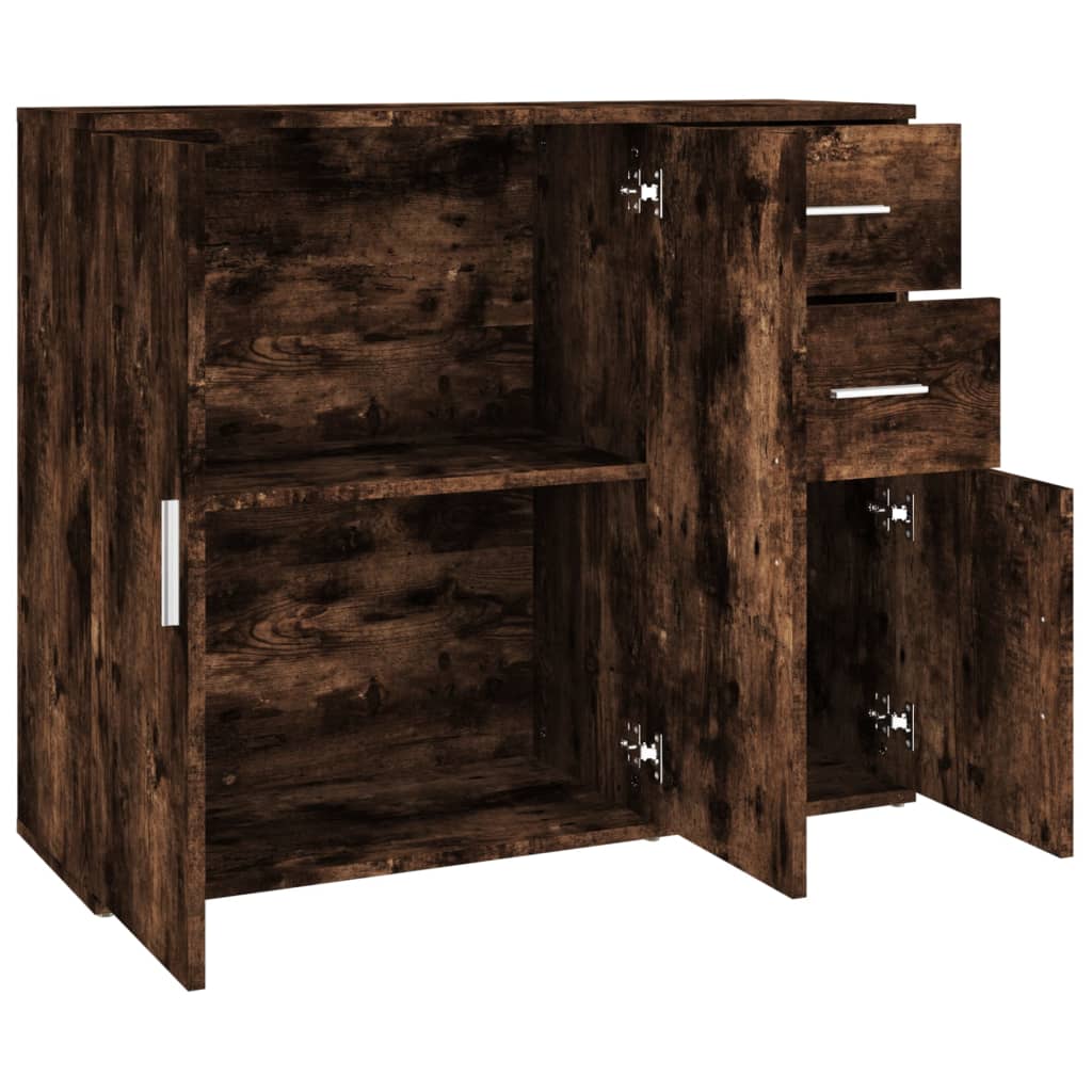 Modern Wooden Sideboard Storage Cabinet Unit With 3 Doors & 2 Drawers wood
