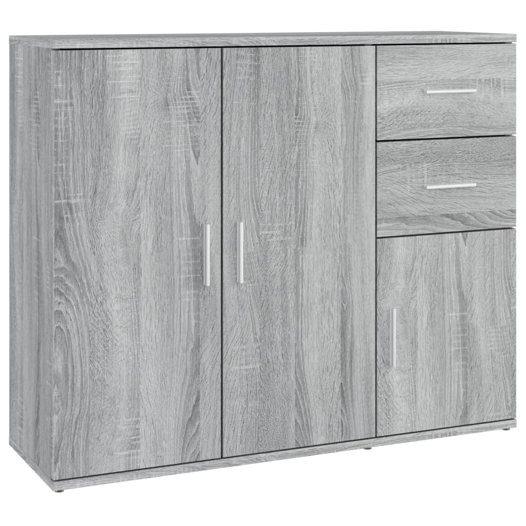 Modern Wooden Sideboard Storage Cabinet Unit With 3 Doors & 2 Drawers wood