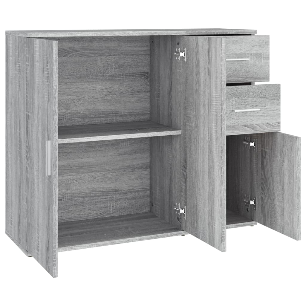 Modern Wooden Sideboard Storage Cabinet Unit With 3 Doors & 2 Drawers wood