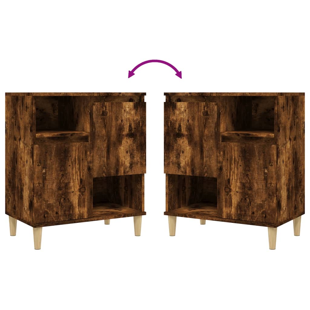 Sideboard Smoked Oak 60x35x70 cm Engineered Wood