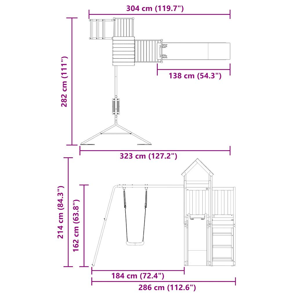 Outdoor Playset Solid Wood Douglas