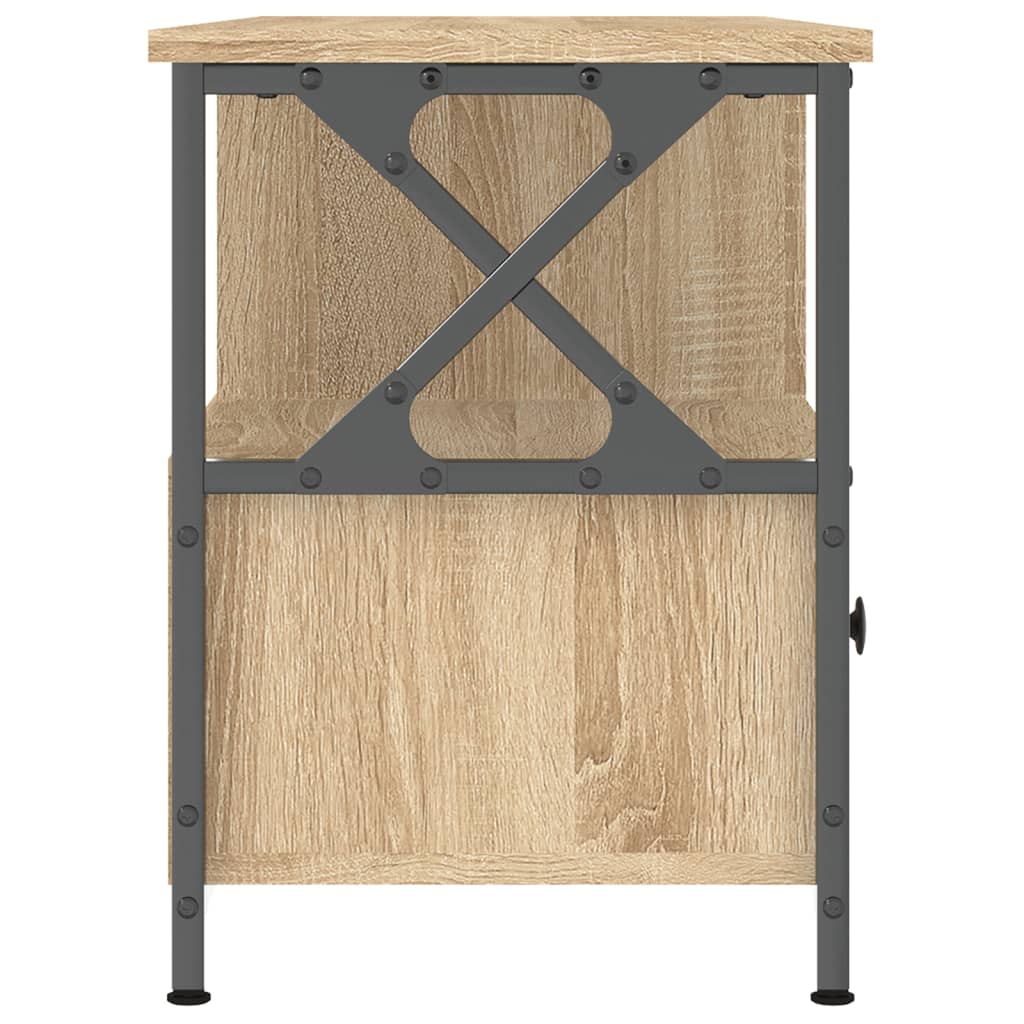 Modern Wooden TV Tele Stand Media Unit Cabinet With 3 Drawers & Open Storage Shelf