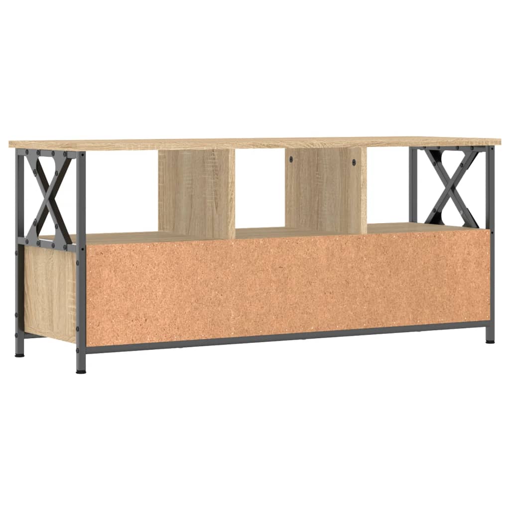 Modern Wooden TV Tele Stand Media Unit Cabinet With 3 Drawers & Open Storage Shelf