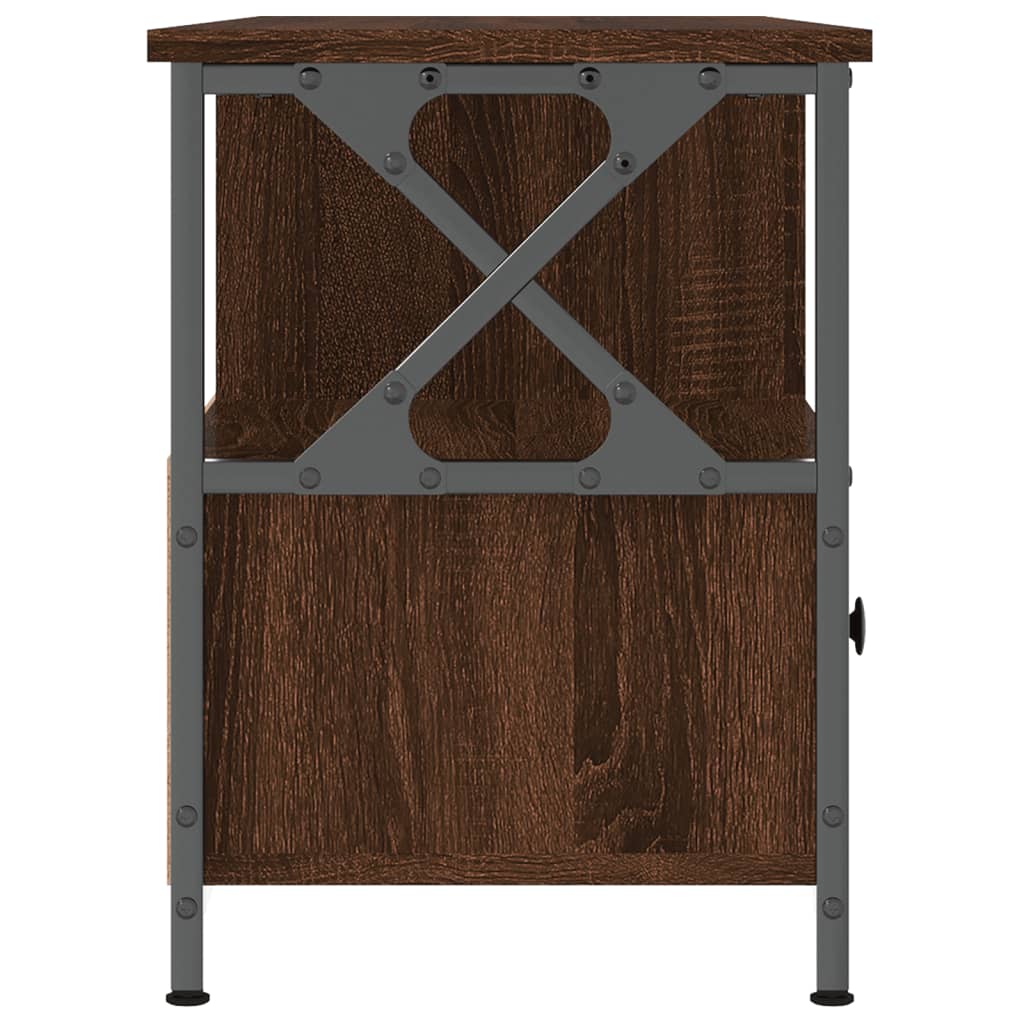 Modern Wooden TV Tele Stand Media Unit Cabinet With 3 Drawers & Open Storage Shelf