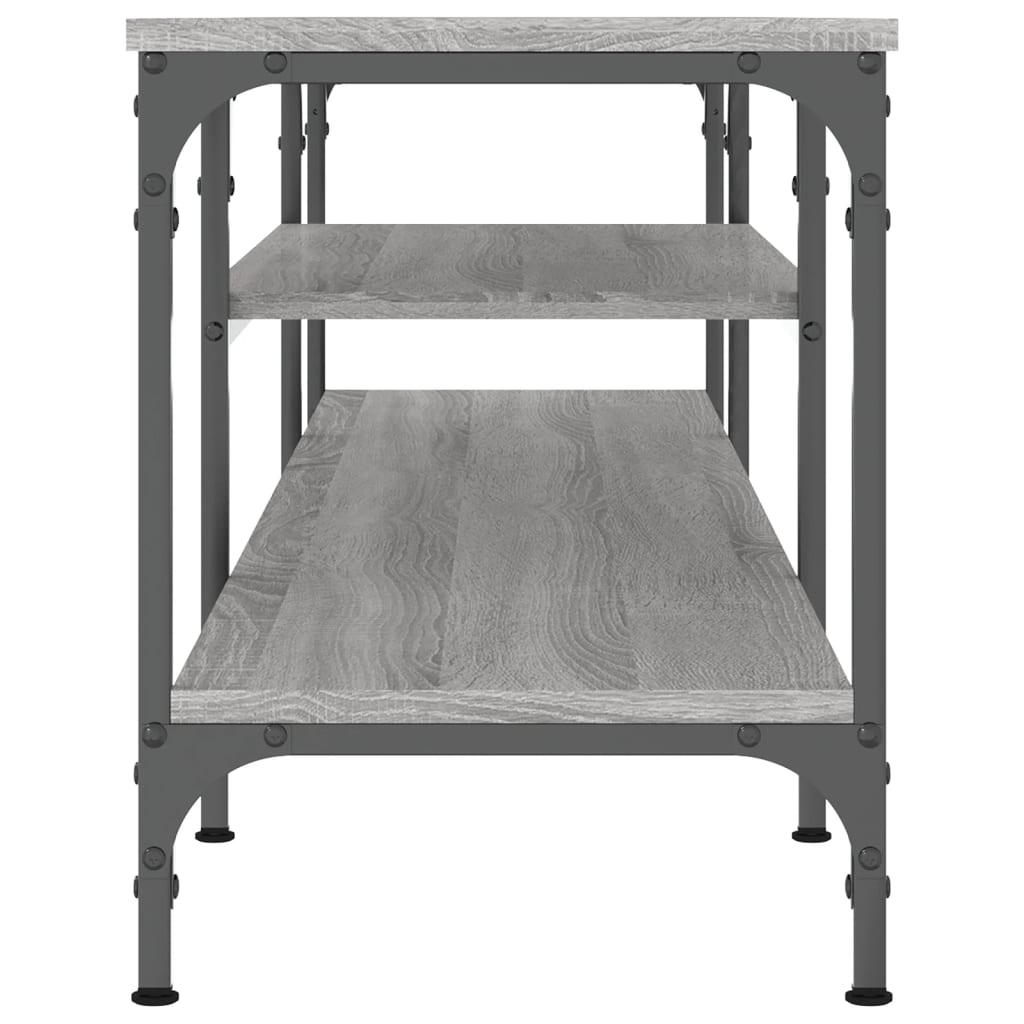 TV Cabinet Grey Sonoma 161x35x45 cm Engineered Wood&Iron