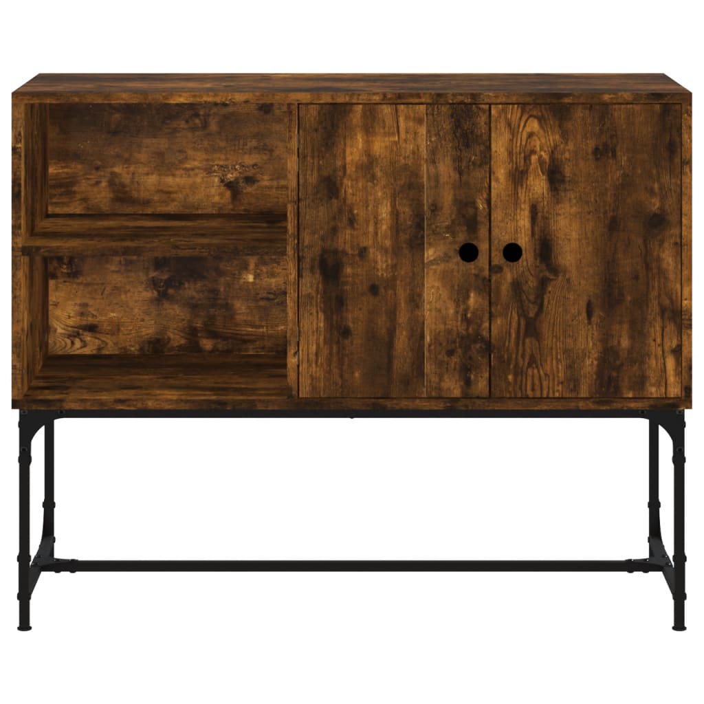 Sideboard Smoked Oak 100x40x79.5 cm Engineered Wood