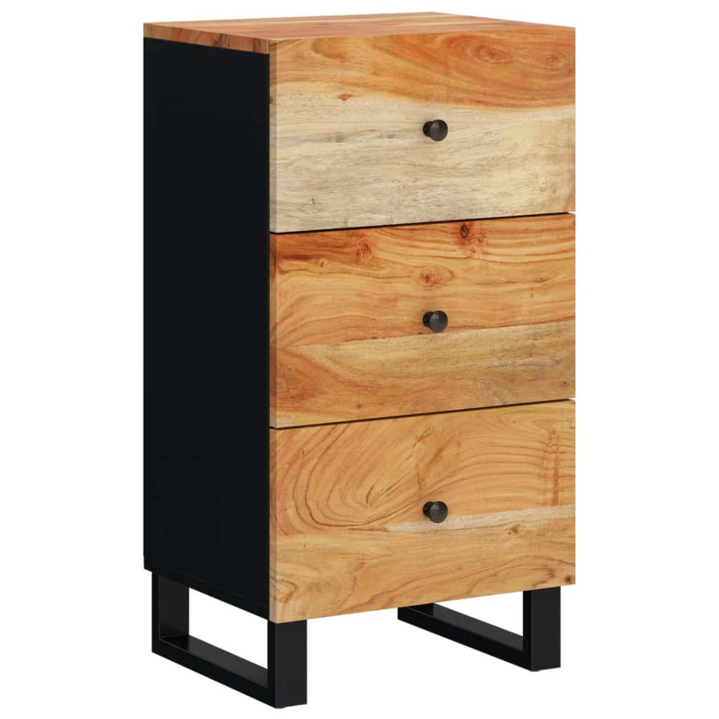 Sideboard with 3 Drawers 40x33.5x75 cm Solid Wood Acacia