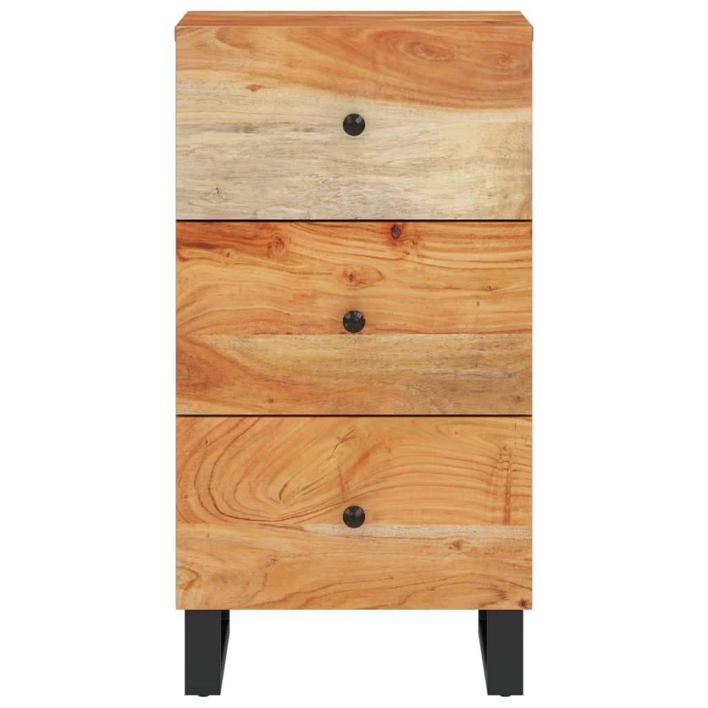 Sideboard with 3 Drawers 40x33.5x75 cm Solid Wood Acacia