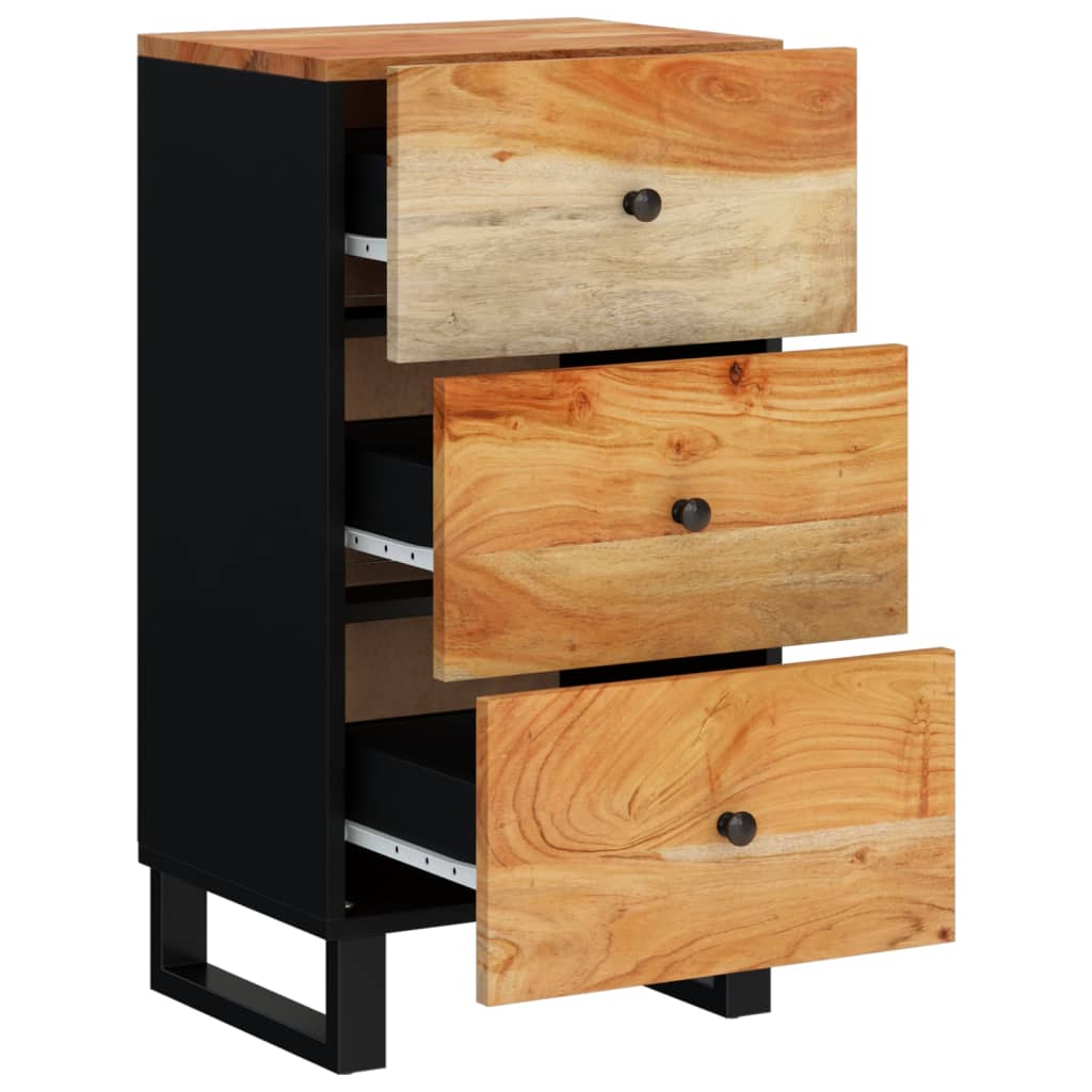 Sideboard with 3 Drawers 40x33.5x75 cm Solid Wood Acacia