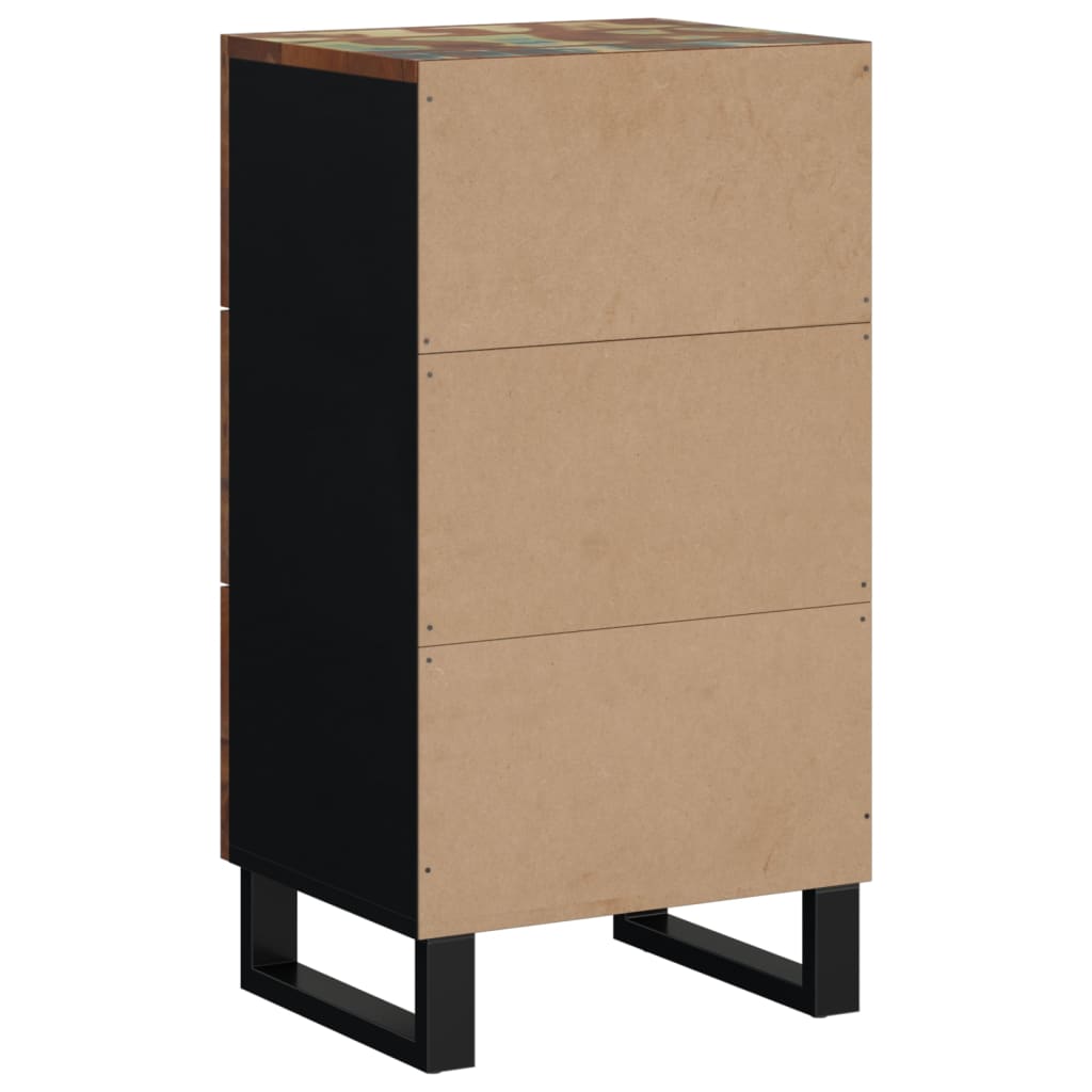 Sideboard with 3 Drawers 40x33.5x75 cm Solid Wood Reclaimed