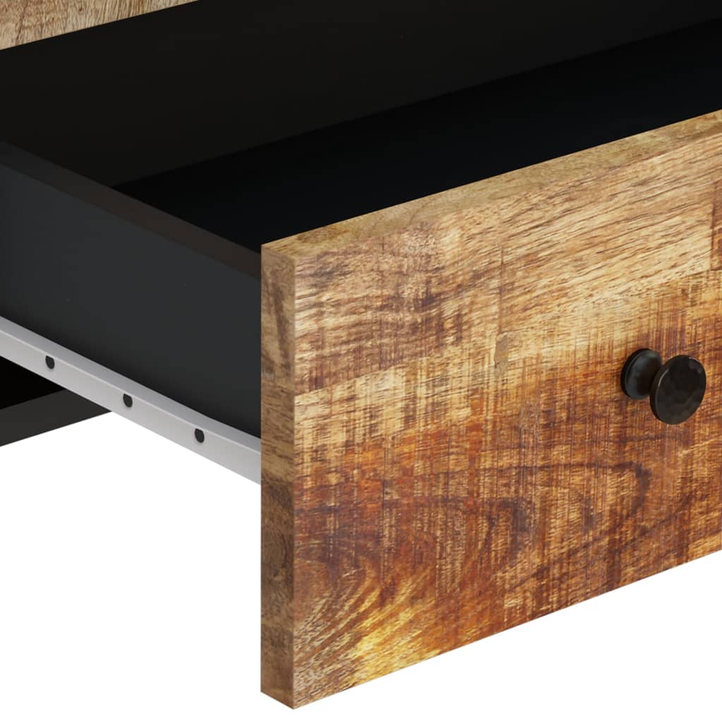 Highboard with Drawer 60x33x100 cm Solid Wood Mango&Iron