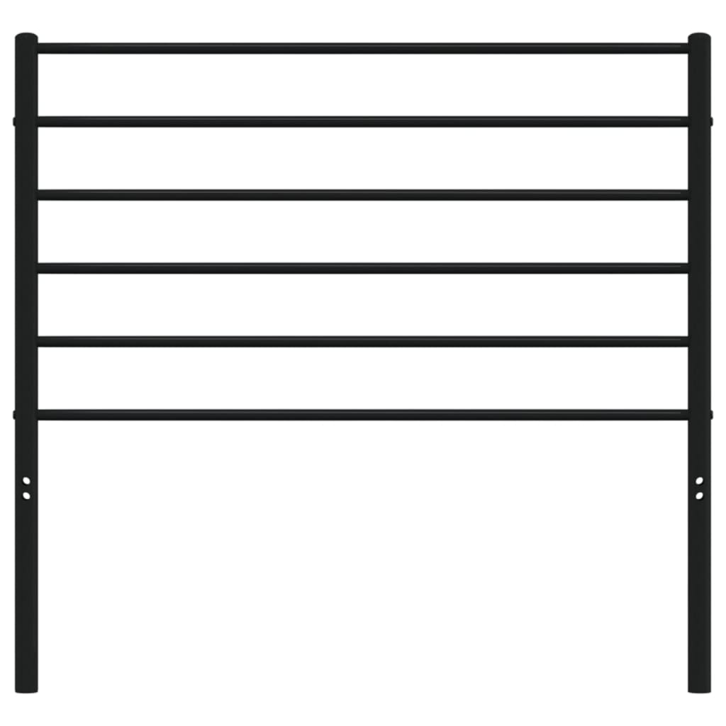 Metal Headboard Black 75 cm