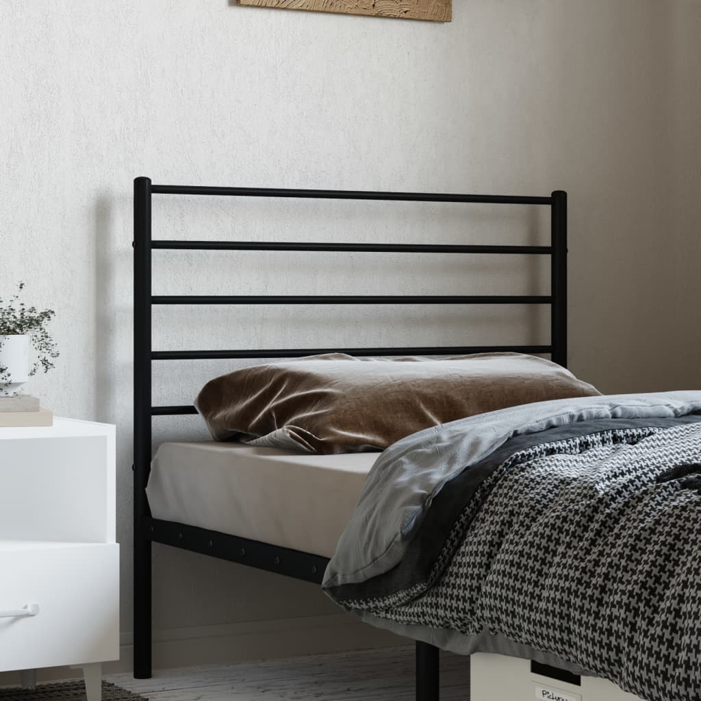 Metal Headboard Black 100 cm