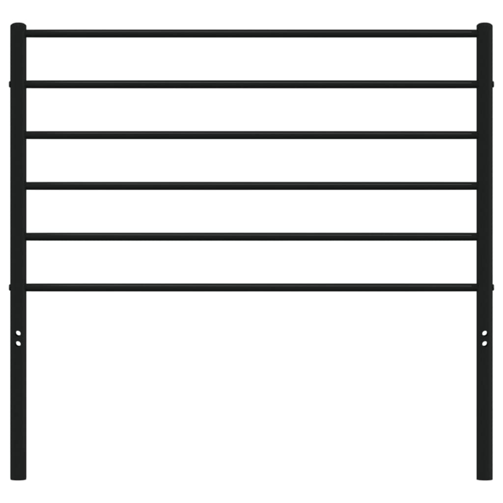 Metal Headboard Black 100 cm