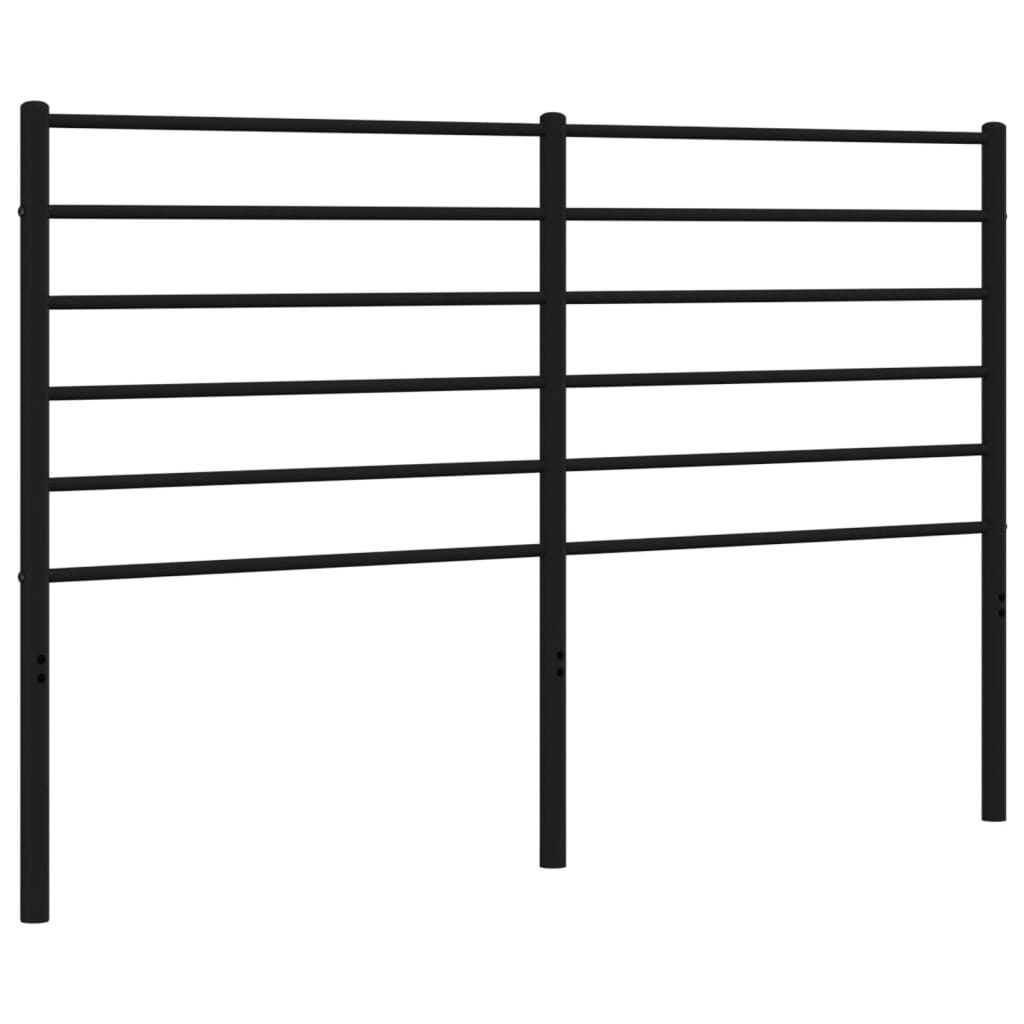 Metal Headboard Black 140 cm
